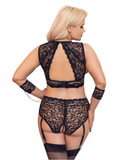 Sexy Crotchless Queen Lingerie Set with Restraints