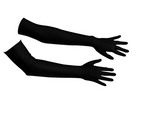 Black Stretchy Satin Gloves