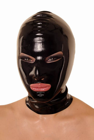 Latex Hood With Open Eyes & Mouth With Zipper