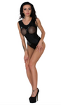 DateX Bodysuit with sheer cut outs and zipper