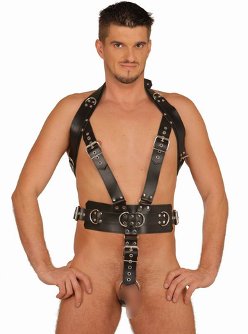 LE5496; Leather Body Harness Set