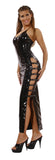 PVC Dress, Halter-Style Straps, 7 Side Buckles