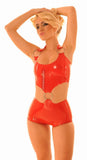 Anita Berg Latex Teddy, Middle Cut-Outs, O Rings