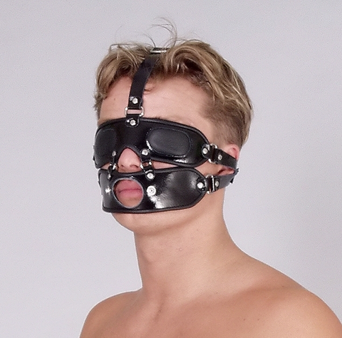 Ledapol leather harness mask