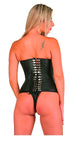 Leather Full Breast Corset, Lace Up Back
