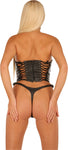 Leather Top, Lace Up Back & Zipper