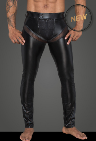 Powerwetlook long pants with inserts and pockets made of 3D net