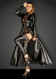 Wetlook Gown Coat with lace inserts DIVALICIOUS GOWN