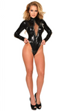 DateX latex Well-cut body with long sleeves and lacing on the front