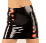 Anita Berg Latex Skirt, Two Colors, Cut Out Holes and zipper