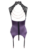 Abierta Fina Purple Basque and Crotchless string