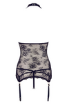 Abierta Fina Lace Basque with Open Crotch String