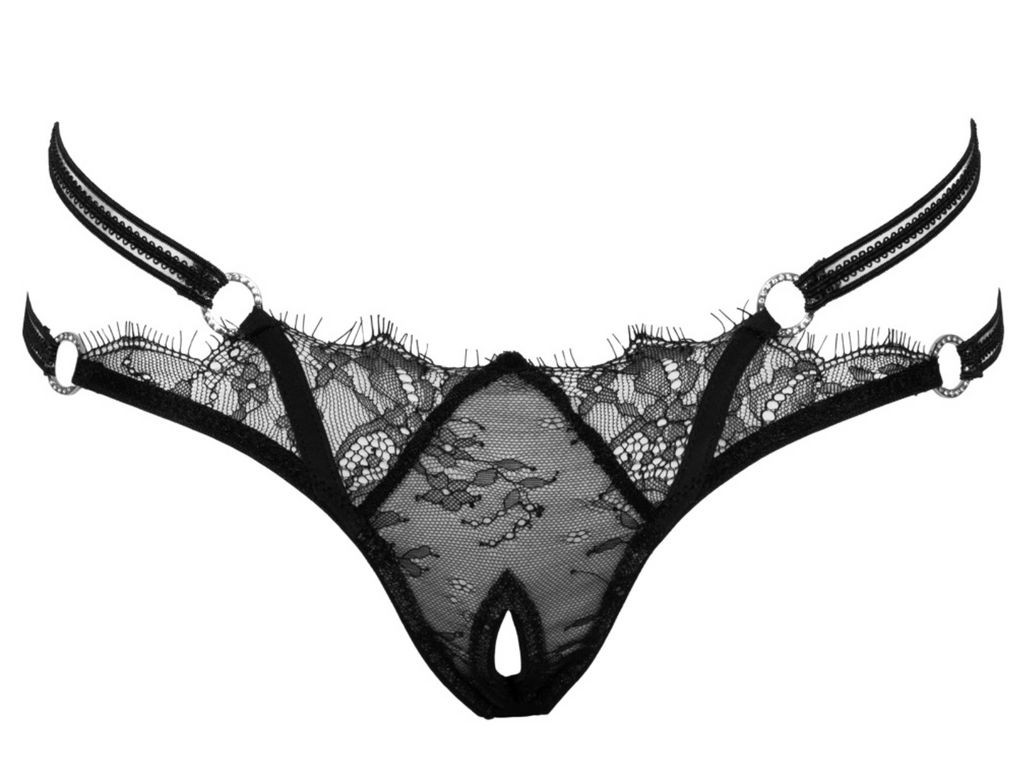 Crotchless G String with Rhinestone Details – The Black Room Las Vegas