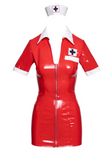 Red and White Nurse Dress with Hat