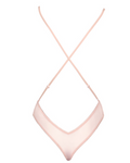 Pink Criss Cross Bodysuit Lingerie