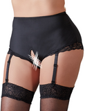 Basic, Crotchless High Waisted Brief w/ Suspenders