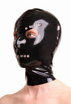 Latex Mask with Rivets and Zipper