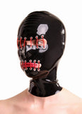 Latex Mask with Stitched Open Eyes and Mouth