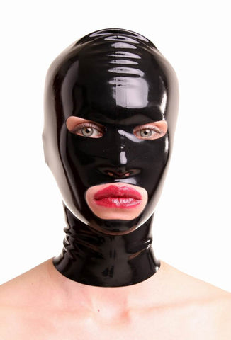 Latex Mask With Small Eye & Mouth Openings with Zipper