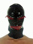 Latex Mask with Zipper Eye & Mouth Holes Zipper In Back