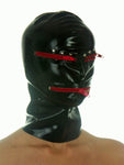 Latex Mask with Zipper Eye & Mouth Holes Zipper In Back