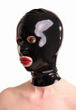 Latex Mask with Eye, Mouth and Nostril Holes with Zipper