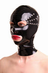 Latex Mask with Open Eyes, Mouth & Nostrils, Rivet Accenting