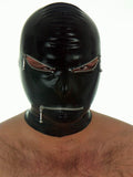 Latex Mask with Silver Eye & Mouth Zippers
