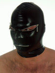 Latex Mask with Silver Eye & Mouth Zippers