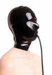 Latex Hood with Nostril Holes and Air Tube