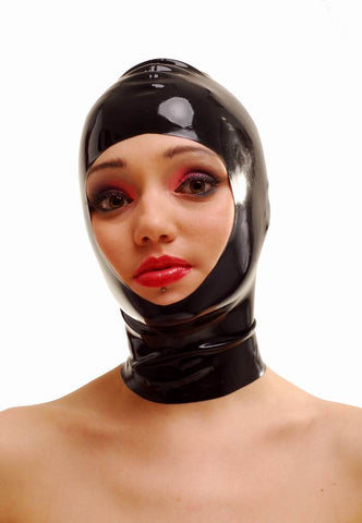 Latex Hood With Open Face
