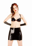 Anita Berg Latex Short Skirt with Double Front Zippers