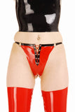 Latex Thong Panty, Two Colors, Lace up front