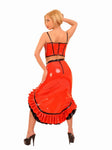 Anita Berg Long Skirt, Two Colors, Zipper, Bottom Ruffle