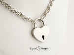 Chained Heart Padlock Necklace