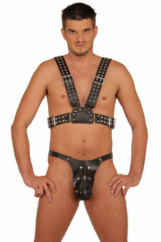 LE5514; Leather Body Harness Set