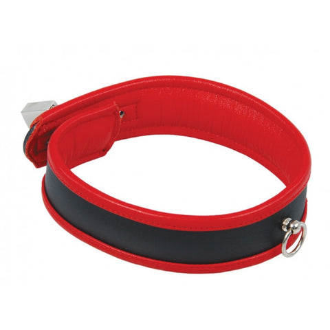 Beginner's Collar with O Ring; Black/Red; Lockable